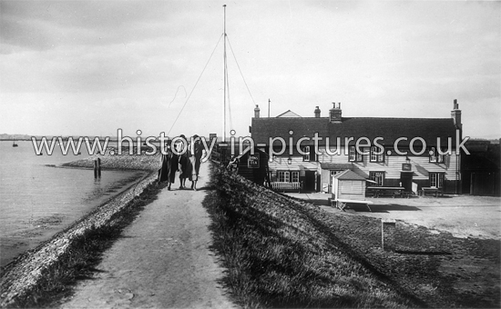 The Sea Wall and Lobster Smack, Canvey Island, Essex. c.1940's
